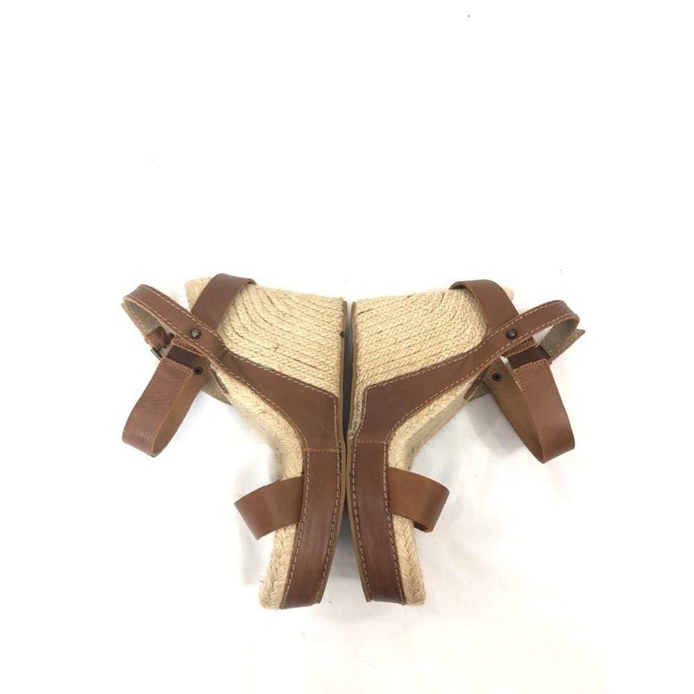ADOLFO DOMINGUEZ Straw/Brown Wedges - Picture 6 of 8
